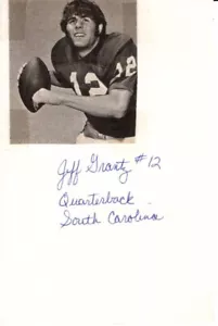 T19-79901 Football autograph card Jeff Grantz QB South Carolina 1972-75 Dolphins - Picture 1 of 1