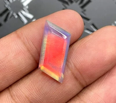 Aurora Opal Doublet Step Cut Fancy Cabochon Loose Gemstone 23x10.5x5 MM 9Cts. - Image 1 of 4