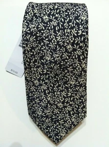 NWT $74.50 J.CREW MENS NEW BLACK 100%SILK CLASSIC NECK TIE WIDTH:3" - Picture 1 of 2