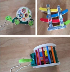 Hape Kugelbahn Flickflack-Rennbahn, u. Zieh Steckschildkröte - Bild 1 von 1