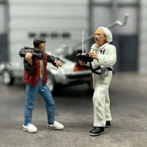 Maßstab 1:64 Modell Zurück in die Zukunft 2 Figuren DIY Diorama Miniaturszene - Bild 1 von 9