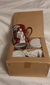 Rare Fitz Floyd Mugs Ching Court In Original Box 1979 Vintage - Picture 1 of 5