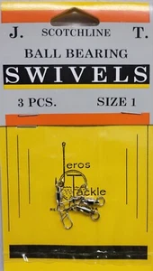Silver Ball Bearing Snap Swivels size 1, 3 In A Pack - Picture 1 of 1