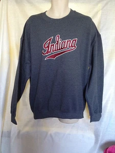 FELPA HOOSIERS UNIVERSITY OF INDIANA GRIGIO CORSIVO ASST TAGLIE NUOVA CON ETICHETTE 106 - Foto 1 di 2