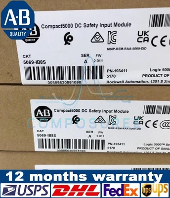 Allen Bradley 5069-IB8S Ser A Compact5000 DC Safety Input Module New - Image 1 of 4