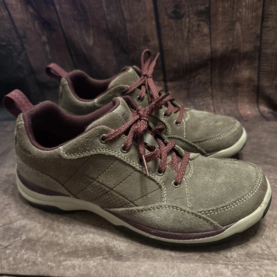 L.L.Bean женщин размер 7,5 кроссовки бежевый коричневый замши шнурует вверх прогулки туризм - Изображение 1 из 4