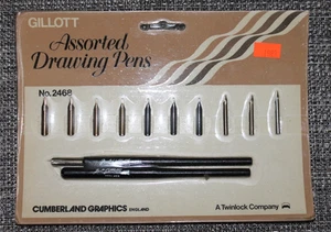 Vintage Cumberland Graphics Gilott Assorted Drawing Pens Set #2468 NEW!!! NOS!! - Picture 1 of 5