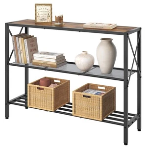 Industrial Console Table, 3 Tier Entryway Table, Hallway Table, Narrow Sofa T... - Picture 1 of 9