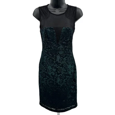 Vestido Vaina Mystic WMNS XS Negro Verde Malla Ilusión Sin Mangas Espalda Cremallera Forrado Foto 1 de 4