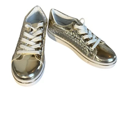 Zapatos con cordones dorados Qupid para mujer talla 6 Foto 1 de 4