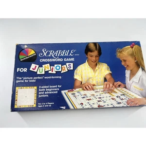 Scrabble for Juniors Crossword Game 1987 Selchow and Righter Kids Family Night - Picture 1 of 10