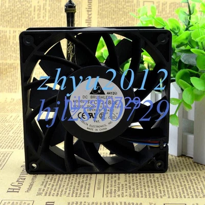 1pc Delta FFC1248DE 12038 12CM 48V 0.75A 4-wire Double Ball Cooling Fan - Image 1 of 3