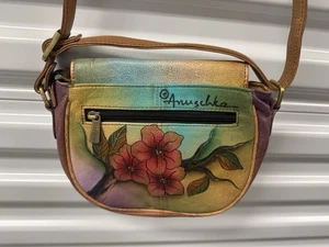 Handbemalte Echtleder kleine Handtasche Handtasche Damen Schultertasche Umhängetasche - Bild 1 von 10