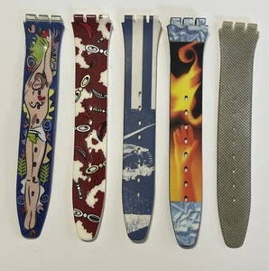 5 Vintage Swatch Uhren Unterband Lot 90’s GX109 GK132 GB182 GN176 GZ701 - Bild 1 von 6