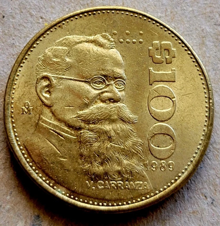 Circulated 100 Pesos Denomination Mexican Coins (1905-Now) for