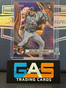 Bowman's Best Colton Cowser Purple Refractor Rookie 2024/250 #10 RC SP Orioles - Imagen 1 de 2