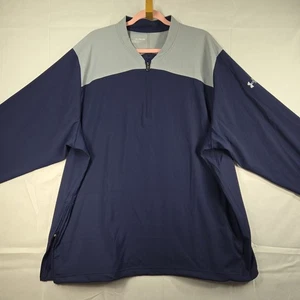 Under Armour Men's Corporate Triumph Cage Navy 1/4 Zip Pullover Loose Fit 2XL - Picture 1 of 9
