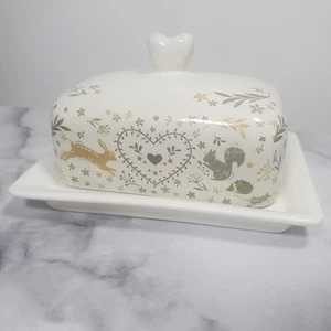 Butter Dish Wildlife Fox Hare Woodland Cooksmart - Picture 1 of 12