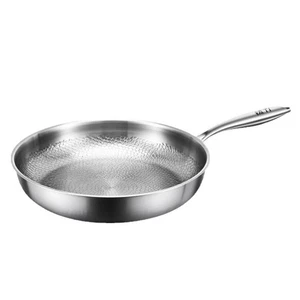 Unbeschichtet Titan-Bratpfanne Küchen Kochgeschirr Gas-Induktionsherd - Picture 1 of 16