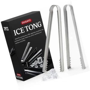 DUGATO Edelstahl Cocktail Zange (2er Pack, 6,3 Zoll) - Kleine Bar Eiszange... - Bild 1 von 7