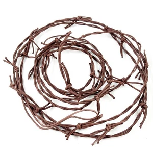 2.3M Fake Rusted Barbed Wire Decoration Halloween Plastic Barb Wire Dec - Picture 1 of 6