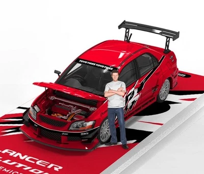 MITSUBISHI Lancer Evo IV - FNF + Figure  - red - Time Micro 1:64 - Immagine 1 di 4