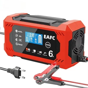 Large Screen Car Battery Charger 6A/8A/10A 12V Car Motorcycle Battery Charging - Picture 1 of 25