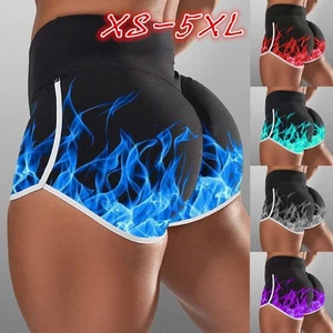 Ladies High Waist Yoga Sports Shorts Ruched Push Up Gym Workout Hot Pants - Picture 1 of 12