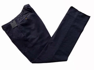 Incotex Trousers: 30, Faded navy blue, flat front, cotton/linen - Picture 1 of 2
