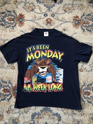 Vintage Saturday’s Hero T Shirt Size Large Blue Mondays Since Stitch Made In USA - Image 1 of 4