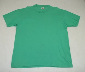 Vintage T-Shirt Anvil Size XL 1992-1999 Sean Green Plain Cotton Made USA - Picture 1 of 8