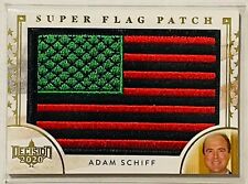 ADAM SCHIFF 2020 LEAF DECISION RED/GREEN SUPER FLAG PATCH GOLD FOIL CARD RELIC