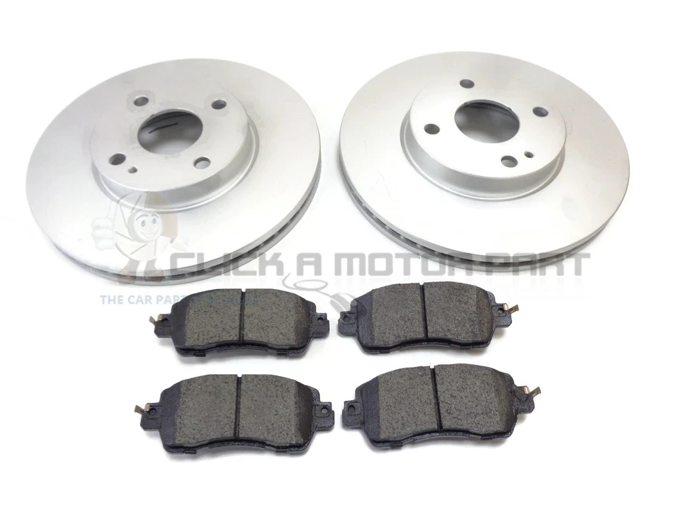 Front 2 Brake Discs And Pads Set For MAZDA 2 1.5 Petrol 2015-2024 — 第 1/1 张图片