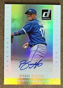 Ryan Goins 2015 Panini Donruss Signature Series Autograph #80 Blue Jays Insert ⚾ - Picture 1 of 1