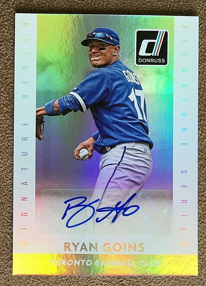 Ryan Goins 2015 Panini Donruss Signature Series Autograph #80 Blue Jays Insert ⚾ - Image 1 of 1