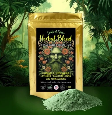 Mezcla de relajación de estrés históricamente para calmar y relajarse - Té de hierbas EE. UU. Foto 1 de 4