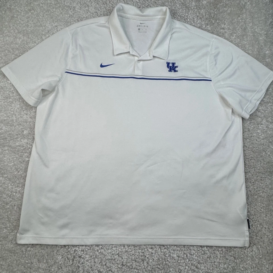 Kentucky University Shirt Mens 3XL White Nike NCAA Polo Shirt Football Shirt - Image 1 of 4