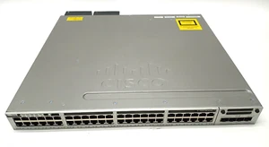 Cisco WS-C3850-48F-S 48 Port PoE Switch W/ C3850-NM-4-1G 2X 1100W PSU GD176 - Picture 1 of 9