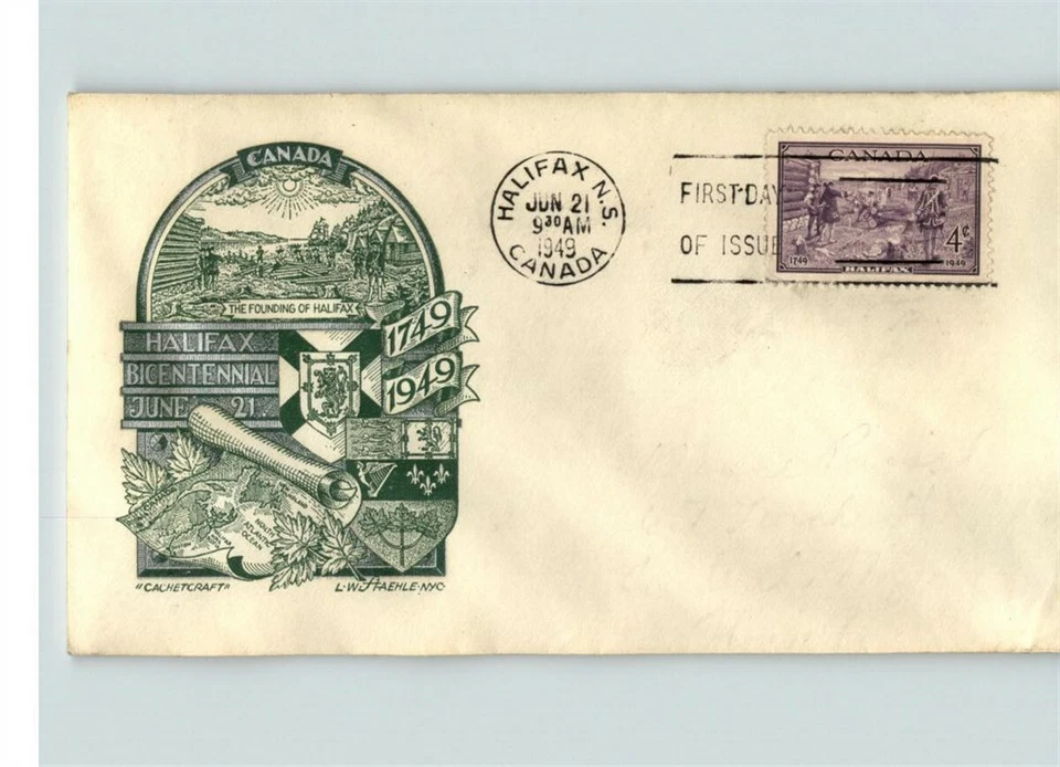 SCARCE STAEHLE cachet on CANADA FDC, Halifax, Nova Scotia, Canada 1949 - Image 1 of 1