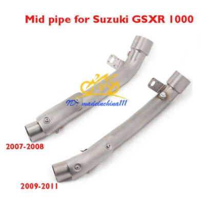 Tubo de escape de motocicleta tubo medio enlace de conexión para Suzuki GSXR1000 2007-2011 Foto 1 de 3