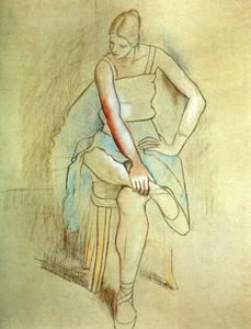 Seated Woman. Olga (1920) by Pablo Picasso - 17" x 22" Fine Art Print - 00820 - Picture 1 of 1