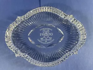 1993 Fellowship of Christian Athletes Pro-Am Cut Glass Crystal Trinket Dish Rare - Picture 1 of 6