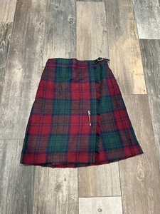 Vintage Scottish Celtic Girls Plaid Skirt Fiona McDonald Size 6 Wool Blend - Picture 1 of 8