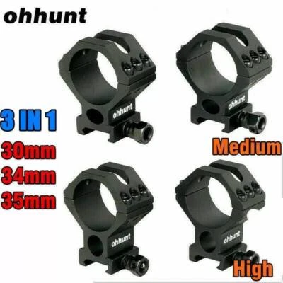 High Medium 30mm 34mm 35mm Rifle Scope Mount Rings for 20mm Picatinny - Image 1 of 4