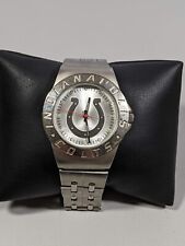 Indianapolis Colts Silver Tone Round Case 41 mm SS Band Watch 8.5 Inch