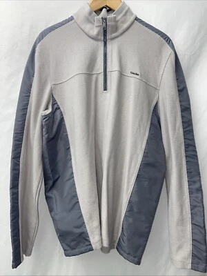 Calvin Klein 1/4 拉链套衫运动衫尺寸 XL。  L5 — 第 1/4 张图片