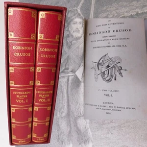 Robinson Crusoe ~The Life & Adventures, Daniel Defoe, 2 Vol. Stothard, 1820 - Imagen 1 de 22