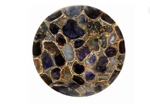 10" Random Natural Stones Inlaid From Indian Cottage Art Home Kitchen Decor - Picture 1 of 1