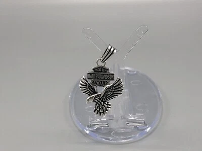 哈雷戴维森项链吊坠 925 纯银全新手工制作,925 加盖 — 第 1/4 张图片