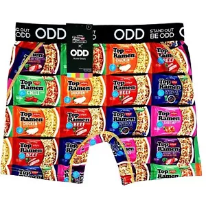 Odd Sox Nissin Top Ramen Noodles Boxer Briefs Mens Large Underwear Fun Gift - Picture 1 of 7